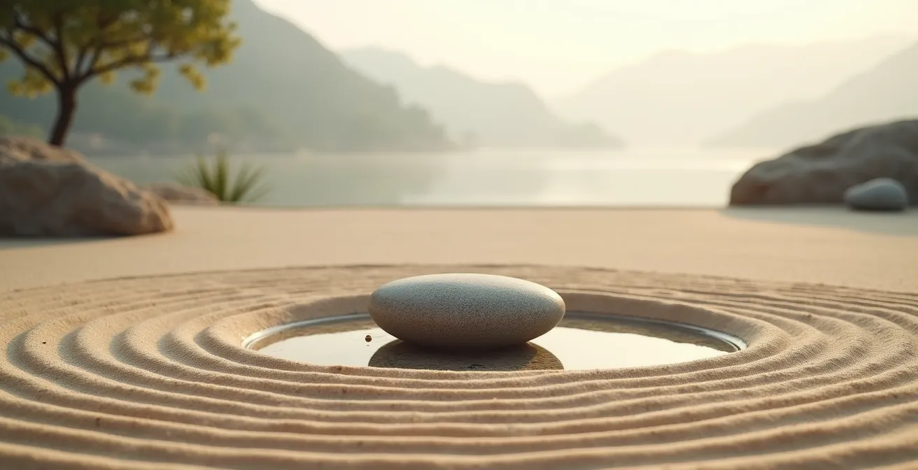 Visuelle Metapher des CBD-Dosis-Paradoxons mit Balancekonzept