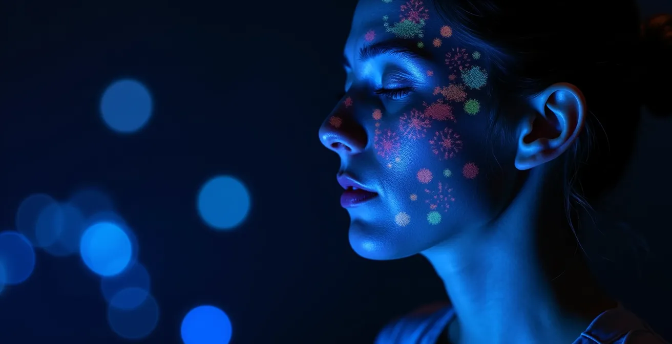 Visualisierung der Gehirnaktivität im Default Mode Network, das für das Gedankenkarussell verantwortlich ist